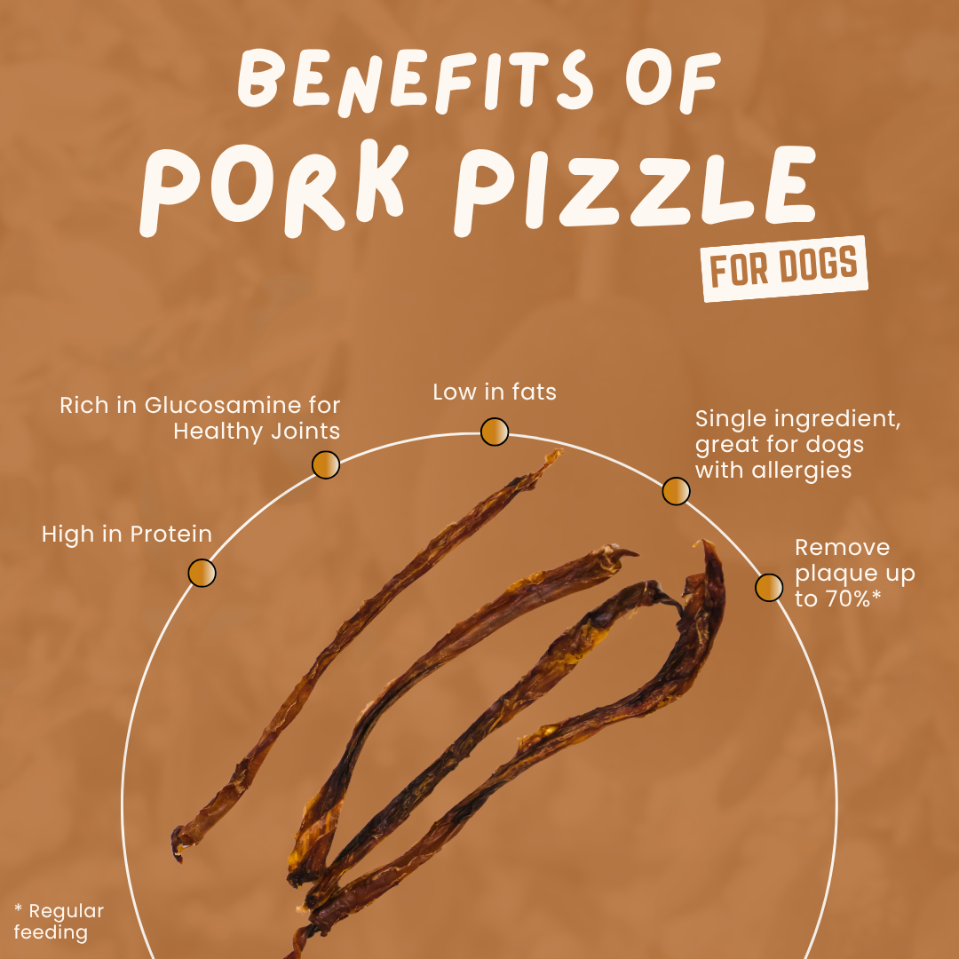 Air Dried Australian Pork Pizzle (single ingredient dog treats, dog dental chew) Sourcesage Club