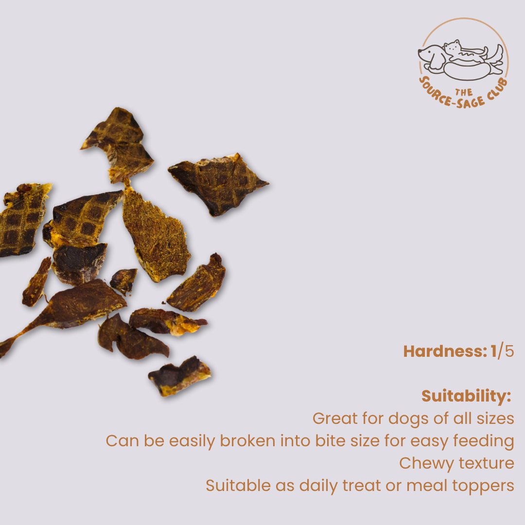 Air Dried Australian Emu Jerky (single ingredient dog treats, dog dental chew)
