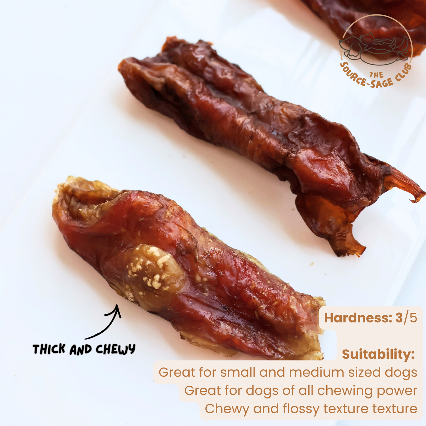Ostrich Foot Tendon (single ingredient dog treats, dog dental chew)