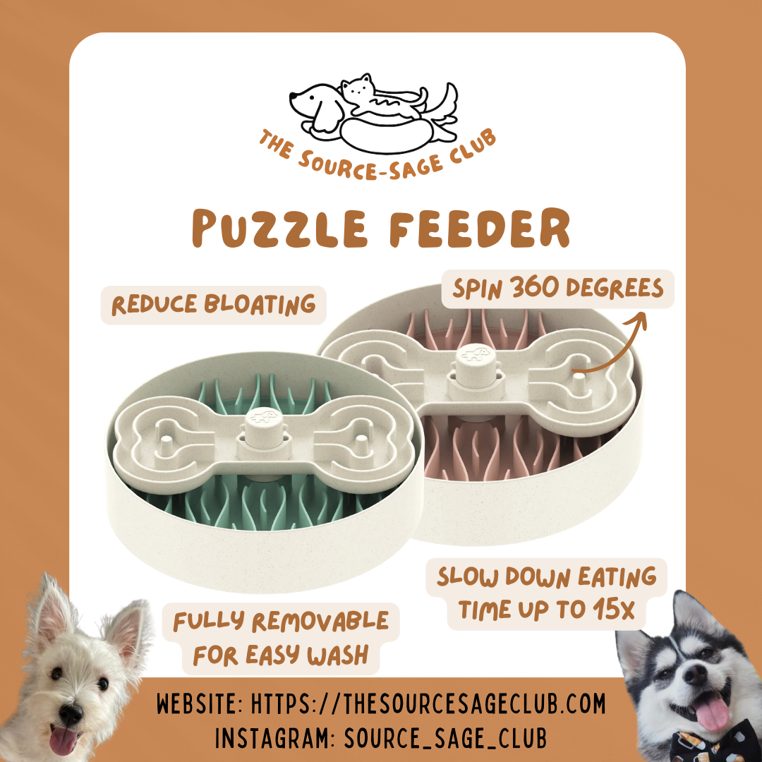 Puzzle Feeder Slow Feeder Dog Bowl for Eating Habit Training