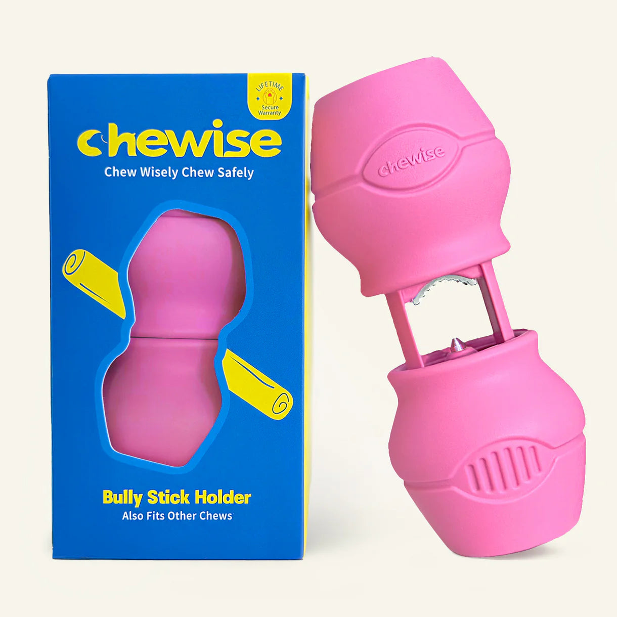 Chewise Dental Chew Holder (super secure and prevents choking, bully sticks holder, dental chew holders for dogs)
