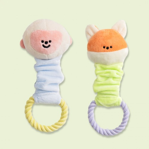 BITE ME Stretchy toy - Monkey / Fox (squeaky) (toy for cats and dogs made in Korea)