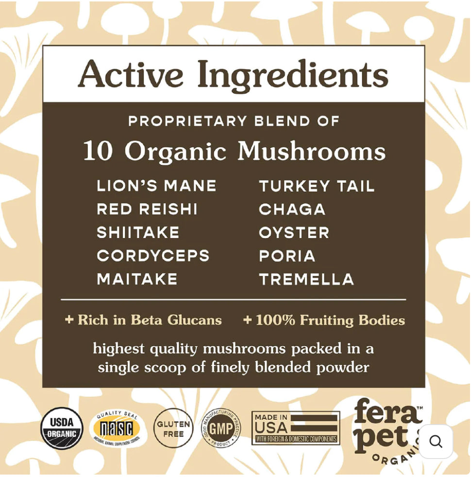 Fera USDA Organic Mushroom Blend for Immune Support (60g)