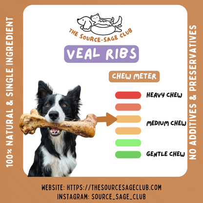 Air Dried Australian Veal (Beef) Spare Ribs  (single ingredient dog treats, dog dental chew)