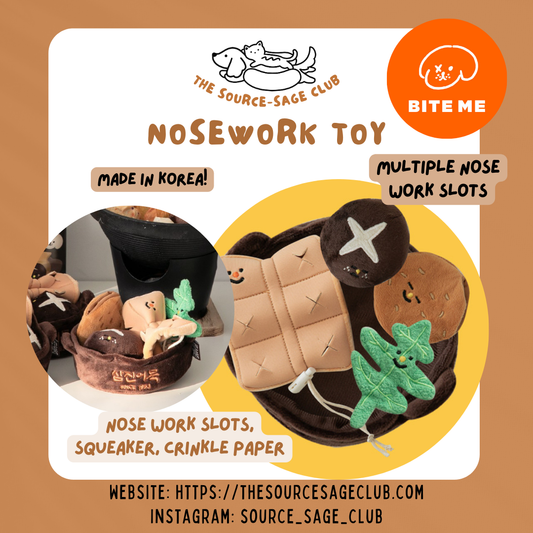 BITE ME X Samjin Amook Fish Cake Soup Toy (snuffle nose-work toy for cats and dogs made in Korea)