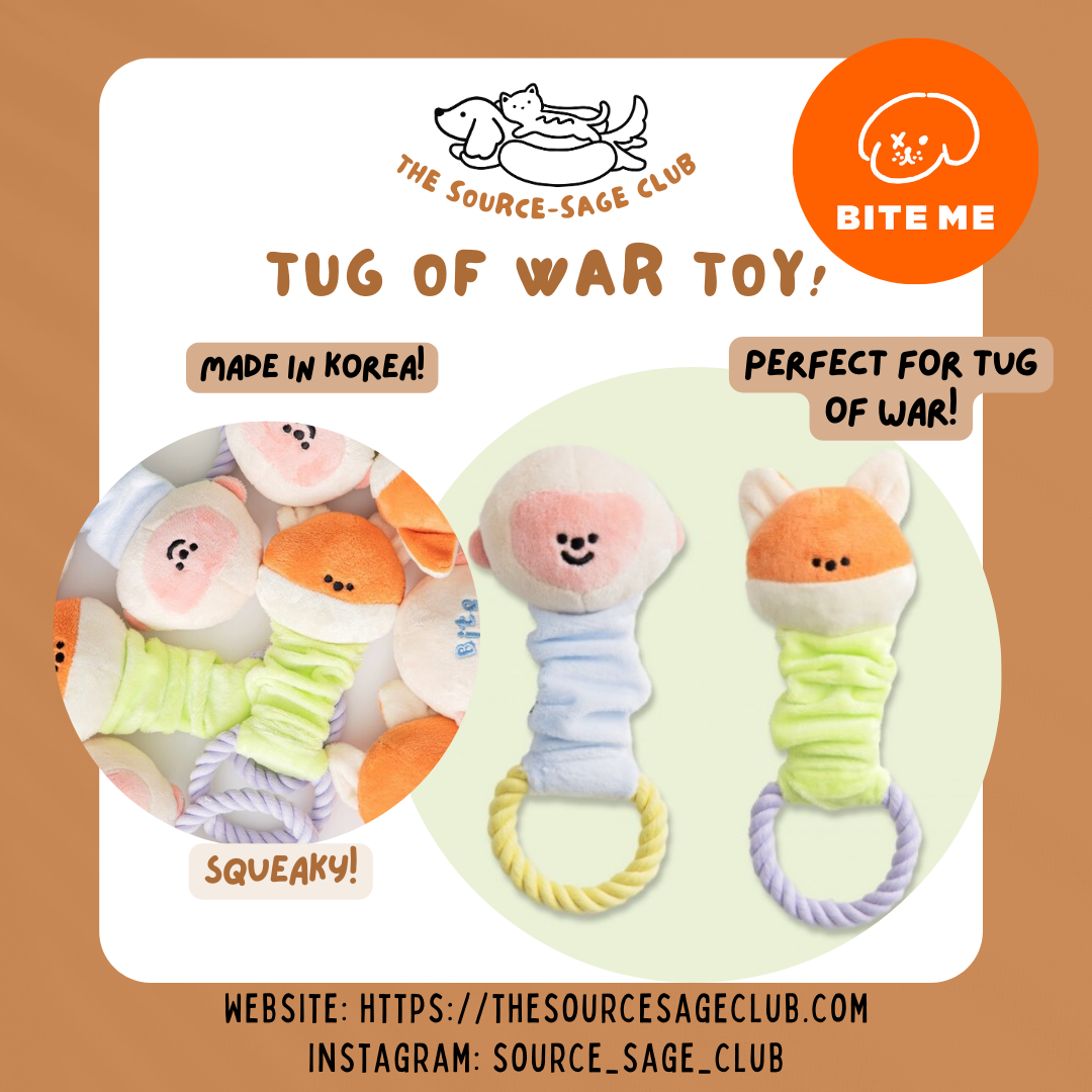 BITE ME Stretchy toy - Monkey / Fox (squeaky) (toy for cats and dogs made in Korea)