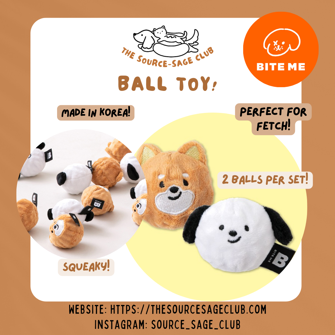 BITE ME dog balls toys sets (2pcs) (toy for cats and dogs made in Korea)