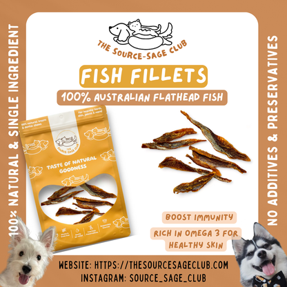 [1KG PACK - 20% OFF] Air Dried Australian Fish Fingers Chips (dog treats and cat treats)