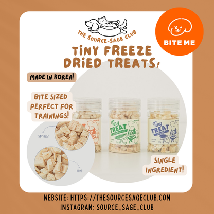 BITE ME Tiny Freeze Dried Treats & Toppers (single ingredient treats for cats & dogs)