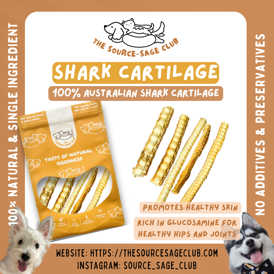 Air Dried Australian Shark Cartilage 100g/500g (dog treats dog dental chew)