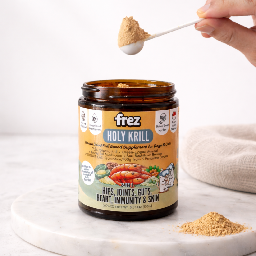 FREZ Holy Krill - Freeze Dried Krill Based Supplement for Cats and Dogs