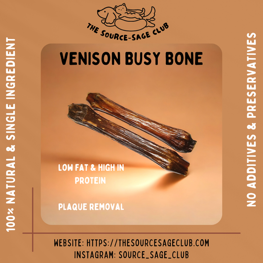 NEW ZEALAND Venison BUSY BONE (air dried dog treats, dog dental chew)