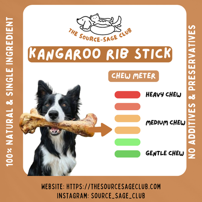 [1KG PACK - 15% OFF] Air Dried Australian Kangaroo Spare Ribs / Riblets (dog treats dog dental chew)