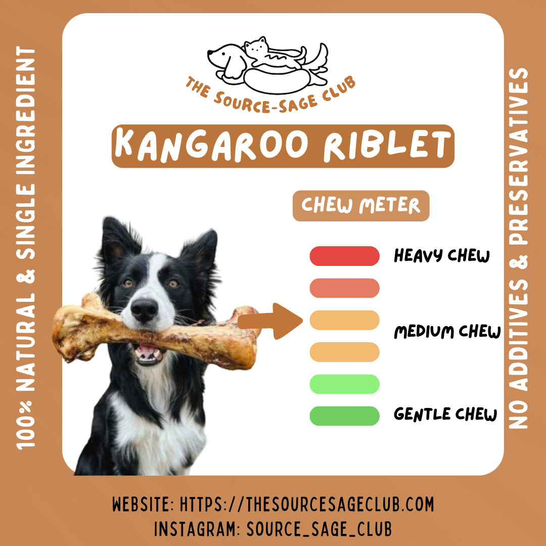 [1KG PACK - 15% OFF] Air Dried Australian Kangaroo Spare Ribs / Riblets (dog treats dog dental chew)