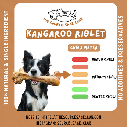 [1KG PACK - 20% OFF] Air Dried Australian Kangaroo Spare Ribs / Riblets (dog treats dog dental chew)