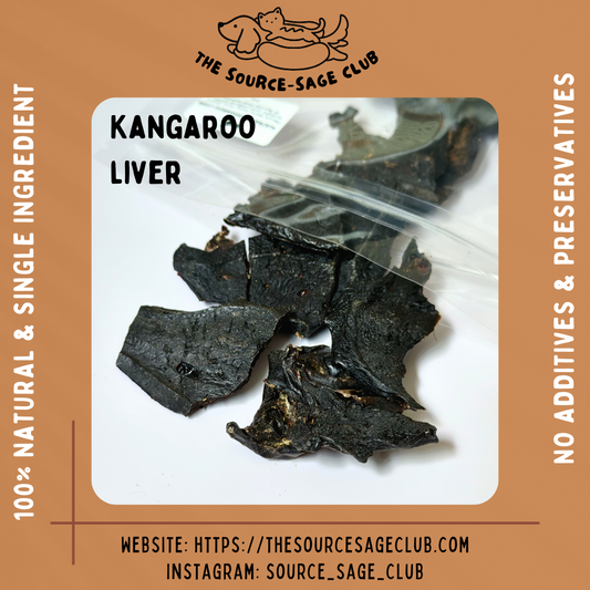 [1KG PACK - 20% OFF] Air Dried Australian Kangaroo Liver (dog treats cat treats)
