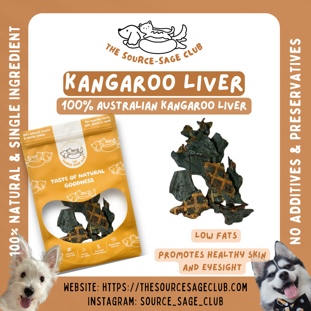 Air Dried Australian Kangaroo Liver (single ingredient dog treats, dog dental chew)