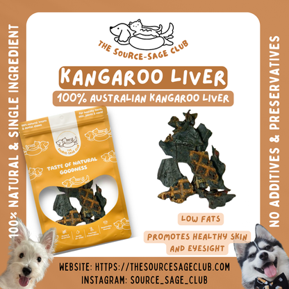 Air Dried Australian Kangaroo Liver (single ingredient dog treats, dog dental chew)