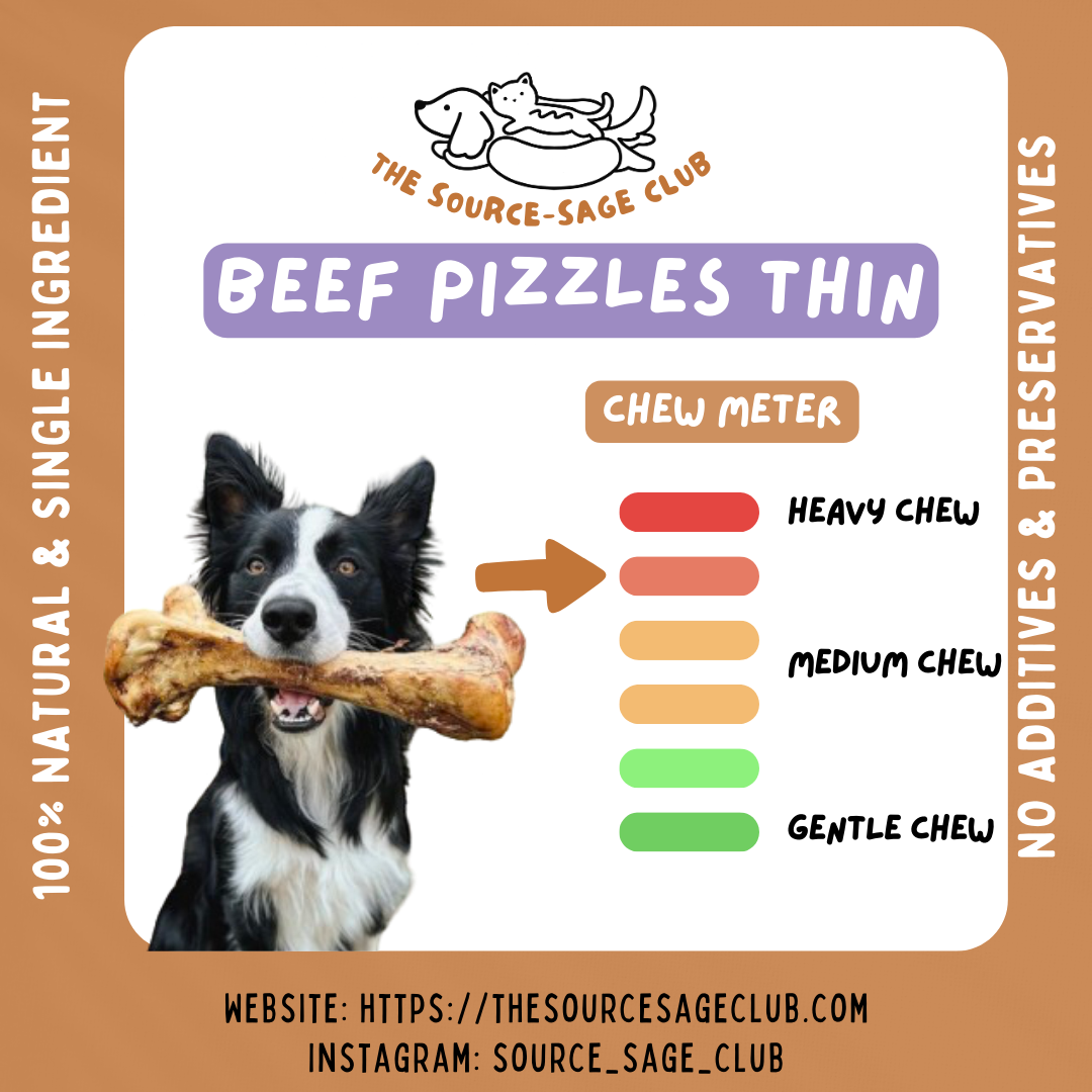 Air Dried Australian THIN Beef Pizzle LOW ODOUR (Beef Bully Stick) (dog dental chew dog treats)