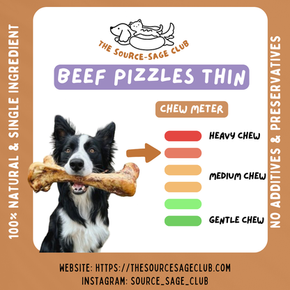 [1KG PACK - 20% OFF] Air Dried Australian Beef Pizzle LOW ODOUR (Beef Bully Stick) (dog dental chew dog treats)