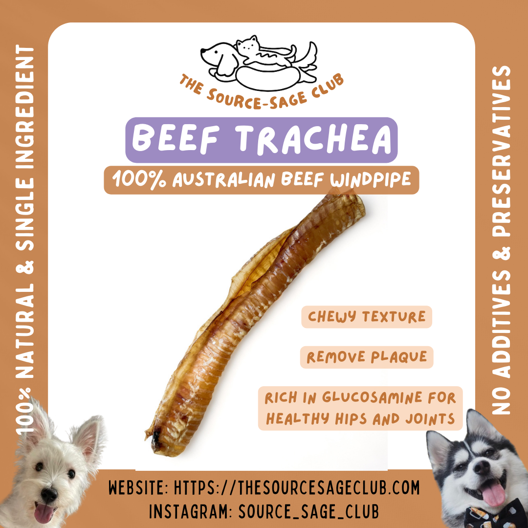 New Zealand Air Dried Beef  Trachea (Windpipe) Moo Chew tubes (air dried dog treats dog dental chew)