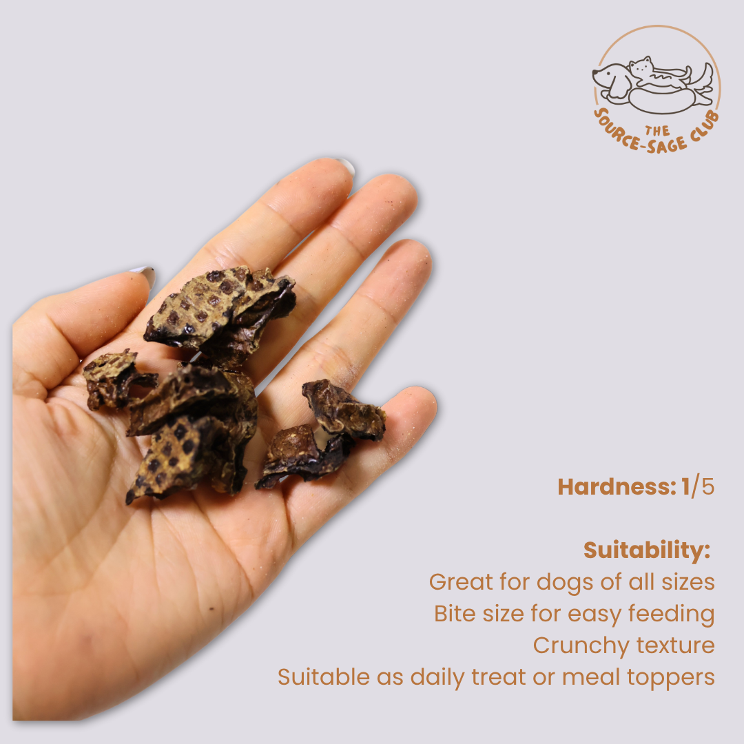 Air Dried Venison Lung Puff Bites (single ingredient dog treats, dog dental chew)