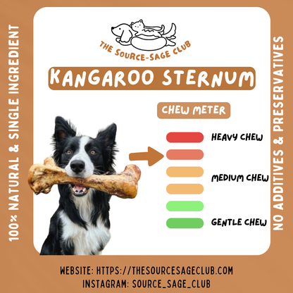 Air Dried Australian Kangaroo Sternum Breast Bone 200g (dog treats dog dental chews)