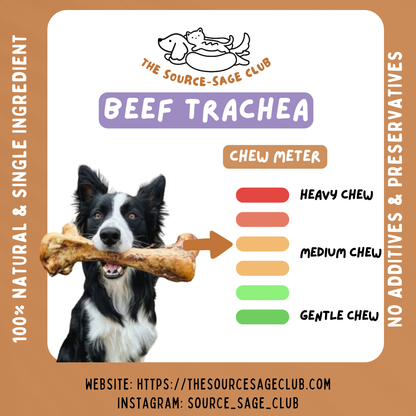 New Zealand Air Dried Beef  Trachea (Windpipe) Moo Chew tubes (air dried dog treats dog dental chew)