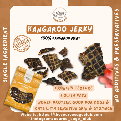 [1KG PACK - 15% OFF] Air Dried Australian Kangaroo Jerky (dog treats cat treats)
