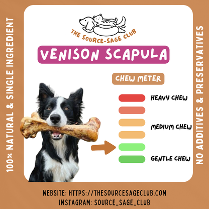 [1kg - 20% OFF] Air Dried New Zealand Venison Scapula Cartilage (No bone!!) (dog dental chew dog treats)