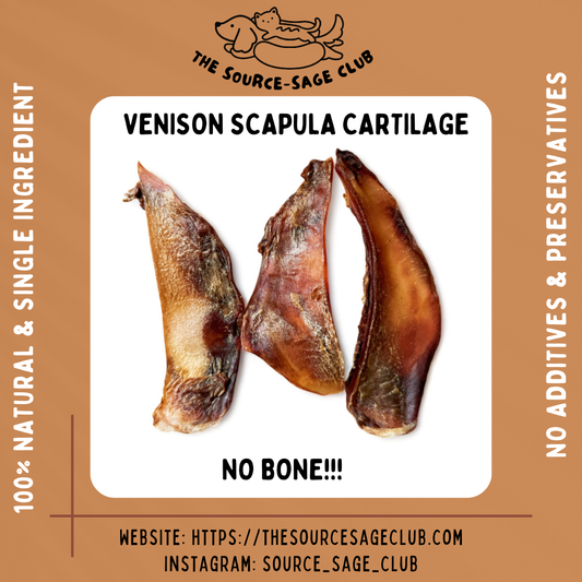 Air Dried New Zealand Venison Scapula Cartilage (No bone!!) (dog dental chew dog treats)