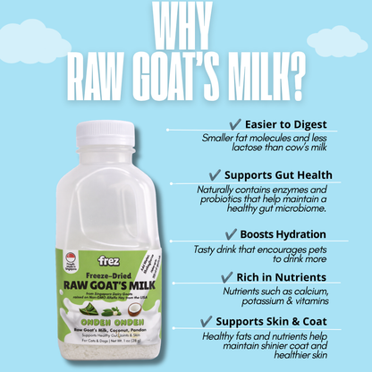 FREZ Freeze Dried Raw Goat’s Milk for Dogs & Cats