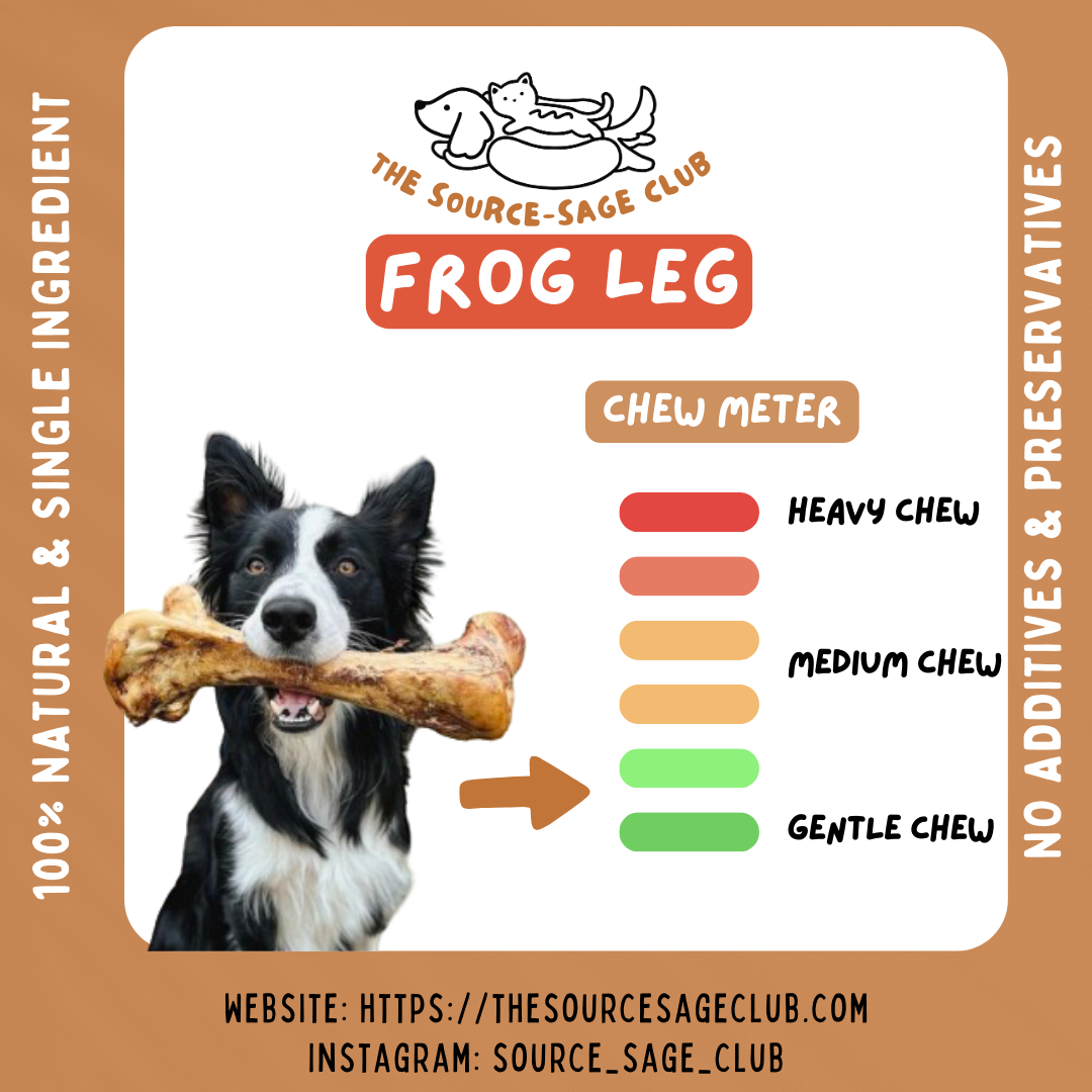 Dehydrated Frog Leg (single ingredient dog treats, dog dental chew)