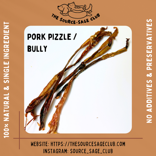 Air Dried Australian Pork Pizzle (Pork Bully Stick) [dog treats dog dental chew)