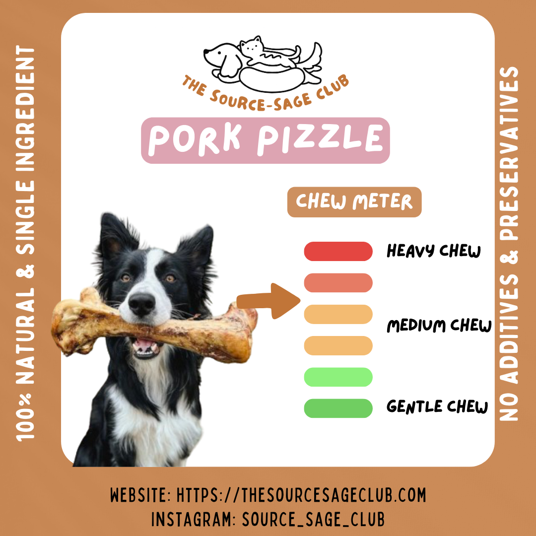 [1KG PACK - 20% OFF] Air Dried Australian Pork Pizzle (Pork Bully Stick) [dog treats dog dental chew)