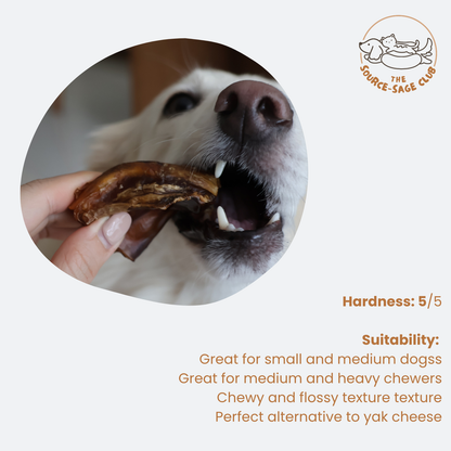 Air Dried Ostrich Kneecap Tendon (single ingredient dog treats, dog dental chew)