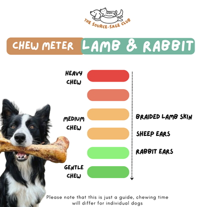 Air Dried Rabbit Ears With Fur 100g STRONG SMELL (single ingredient dog treats, dog dental chew)