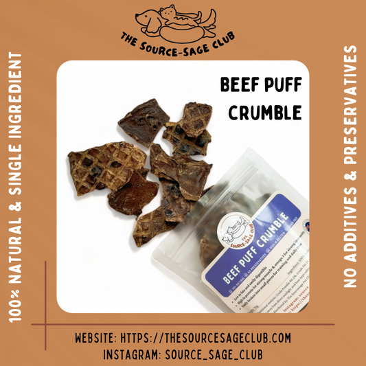 [1KG PACK - 20% OFF] Air Dried Australian Beef Puff Crumble and Bites (dog treats cat treats)