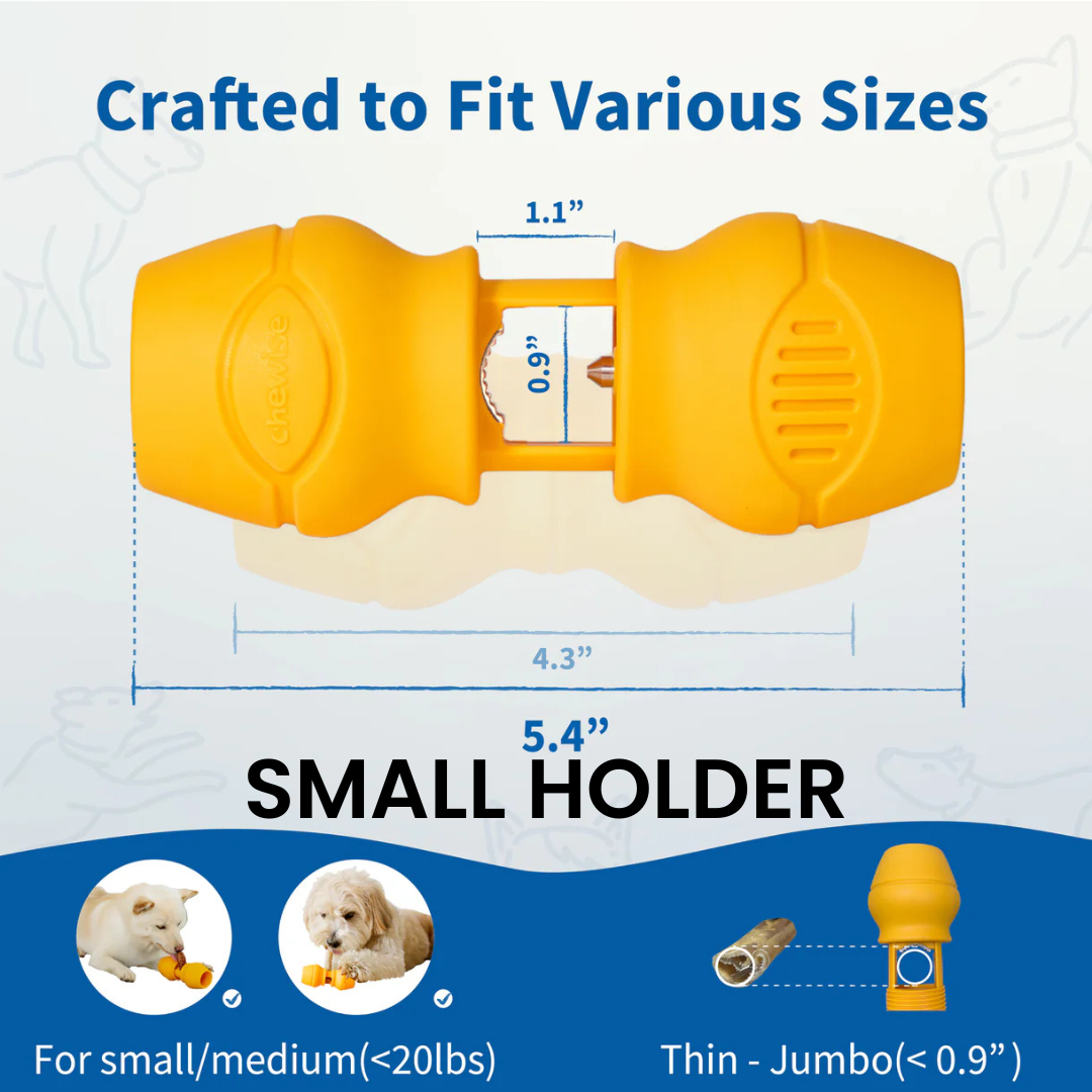 Chewise Dental Chew Holder (super secure and prevents choking, bully sticks holder, dental chew holders for dogs)