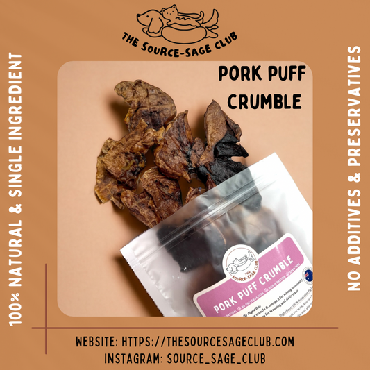 Air Dried Australian Pork Puff Crumble 100g (dog treats cat treats)