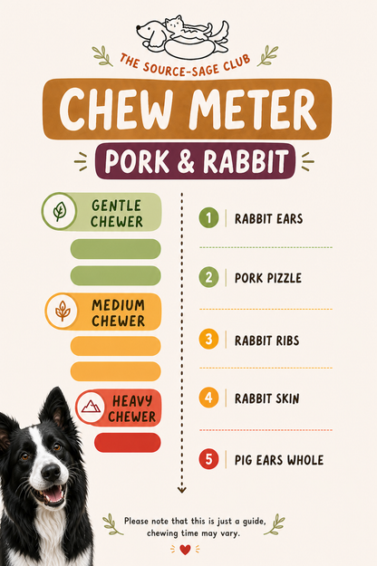 Rabbit Ears With Fur Natural Dewormer for Dogs (single ingredient dog treats, dog dental chew) Sourcesage Club