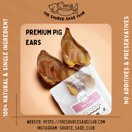 Air Dried Australian Pig Ears 3pcs whole (dog treats dog dental chew)