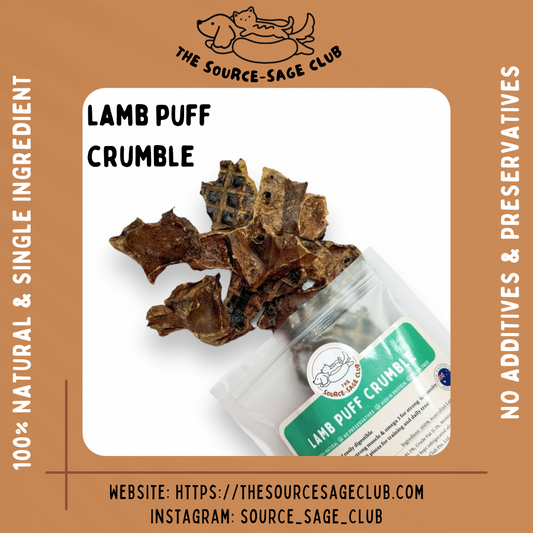 Air Dried Australian Lamb Puff Crumble and Bites (dog treats cat treats)