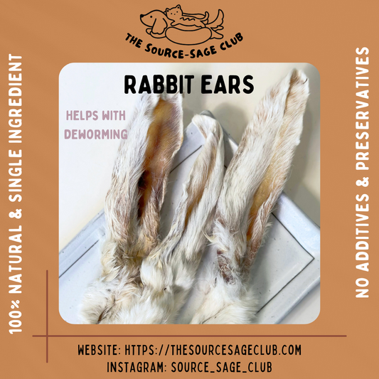 Rabbit Ears With Fur 100g (dog treats dog dental chew)