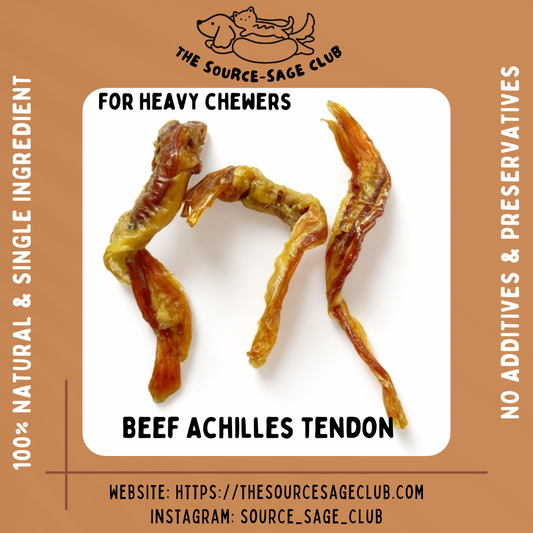[1KG PACK - 20% OFF] Air Dried Australian Beef Tendon Achilles Tendon (Dog dental chew)