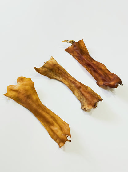 Air Dried Smoked Venison Skin Chew (single ingredient dog treats, dog dental chew)