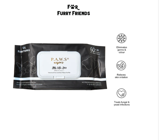 NEW PACKAGING (For Furry Friends) P.A.W.S Wipes 60pcs