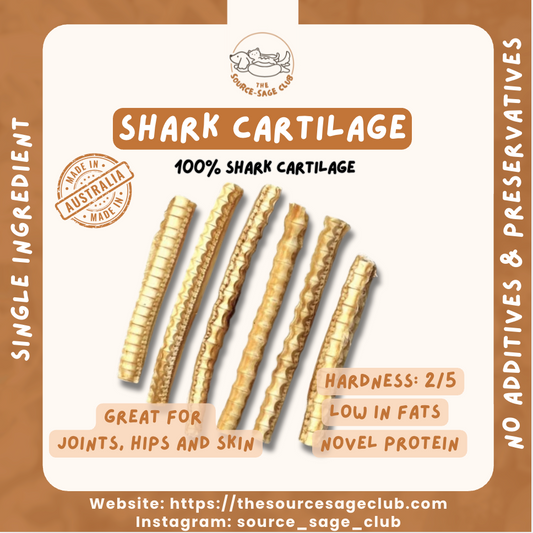 Air Dried Australian Shark Cartilage (single ingredient dog treats, dog dental chew) Sourcesage Club