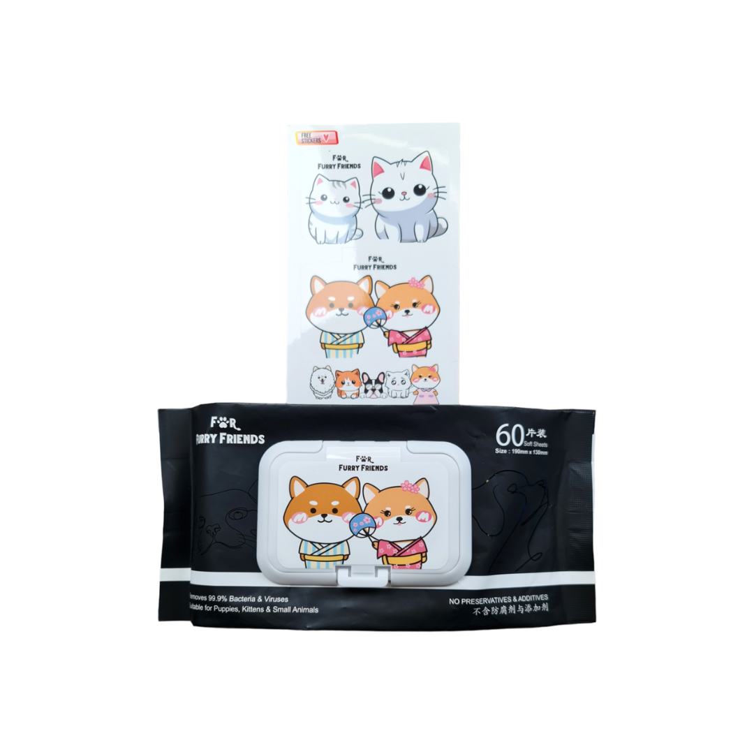 (For Furry Friends) P.A.W.S Wipes 60pcs