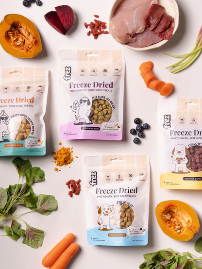 FREZ Eyes Health - Freeze Dried Pork, Blueberry & Goji Berries  (Dog and Cats Treats)